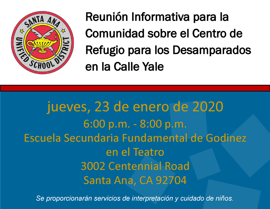 Reunion informativa para la comunidad sobre el centro de refugio para los desamparados 